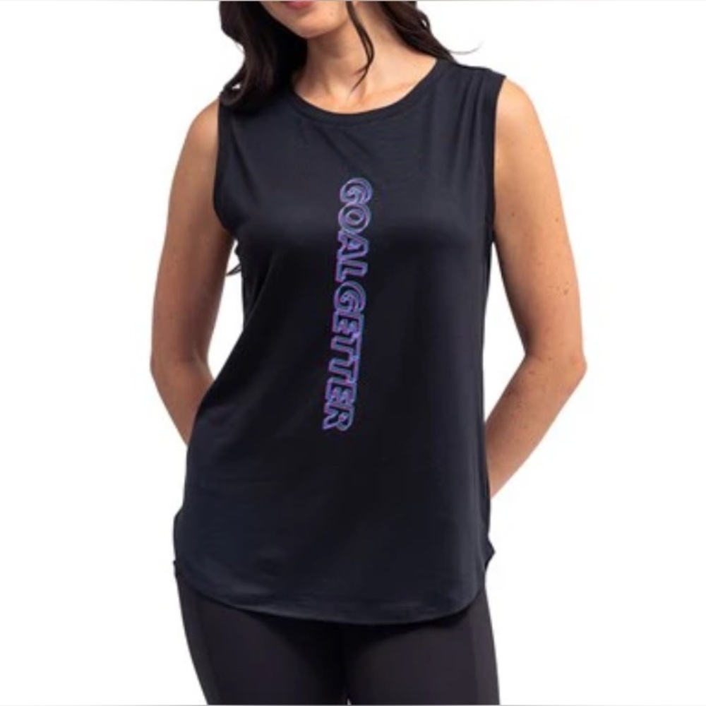 Fitkicks Black Neon Goal Getter Women's Optimist Tank Top